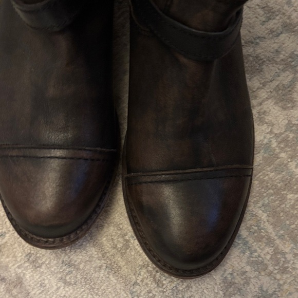 Freebird Roadey Black Leather Boots with Red Lining - Picture 5 of 8